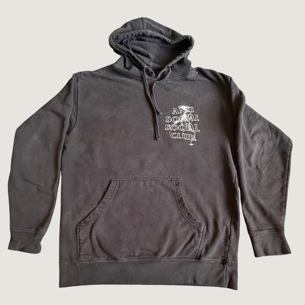 Anti Social Social Club Lightning Bolt Hoodie Black SS4500P Mens Large ASSC